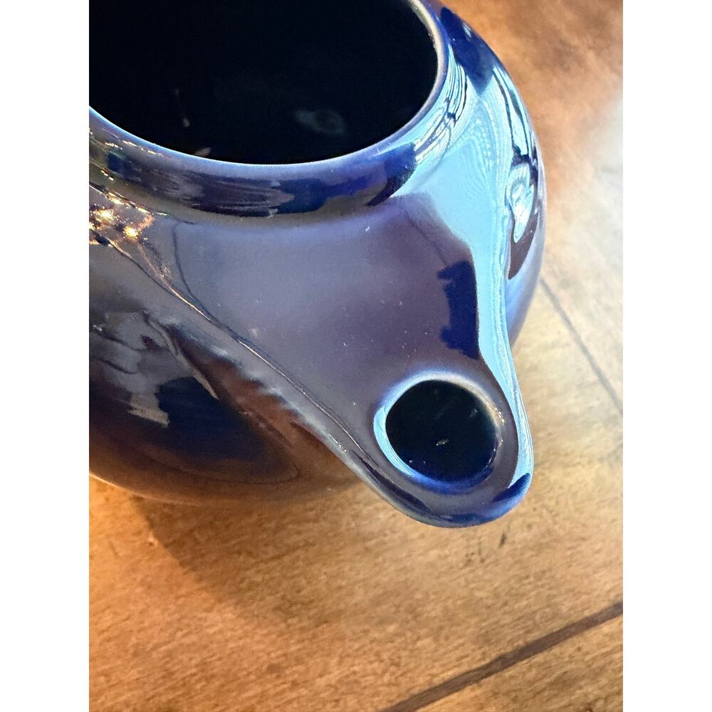 fiesta cobalt blue teapot with lid hlc usa fiestaware homer laughlin - Picture 9 of 9